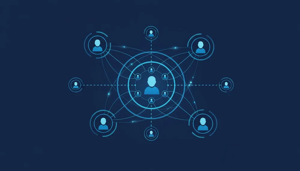 Схема мережі учасників групи Telegram