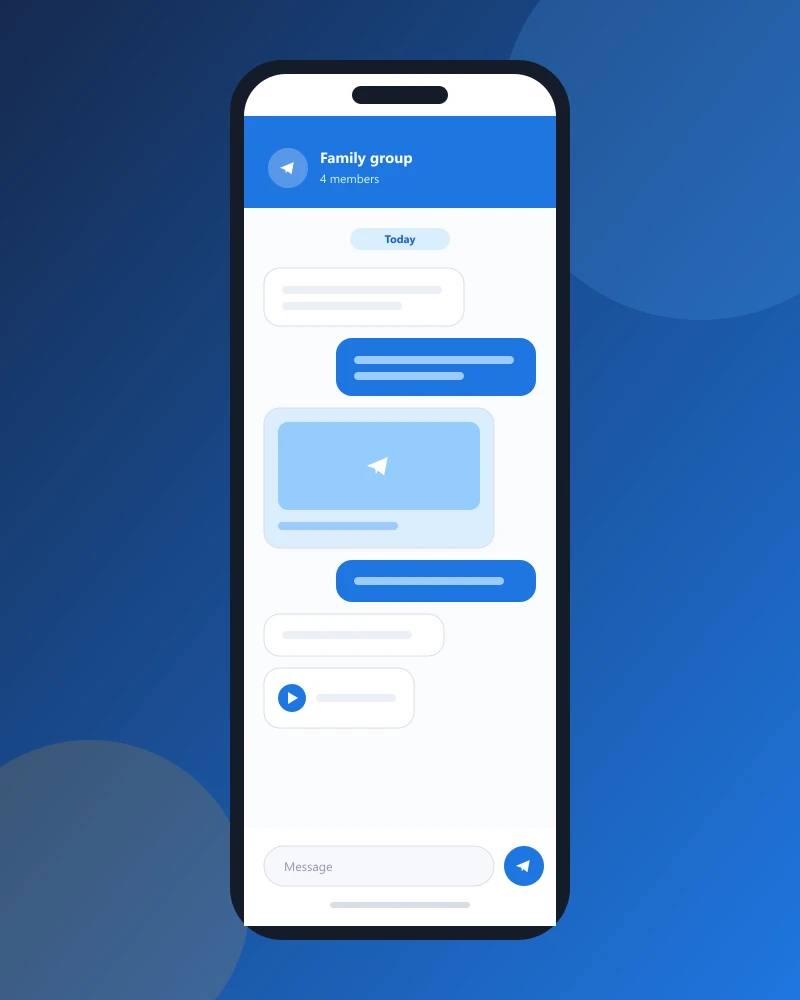Приклад екрана Telegram на смартфоні Android