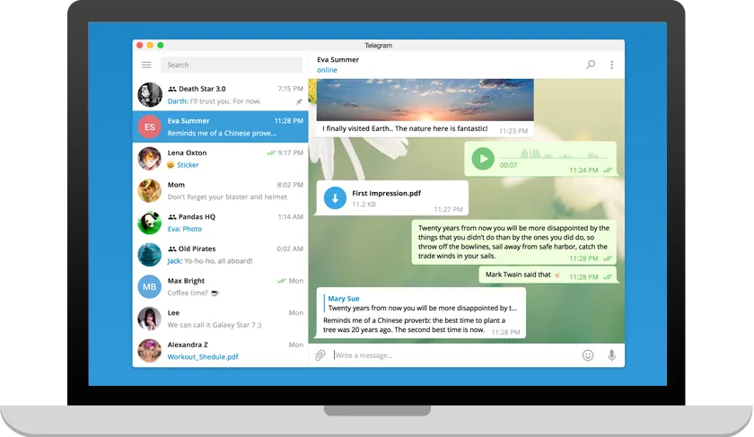 Telegram для Windows — офіційний застосунок українською